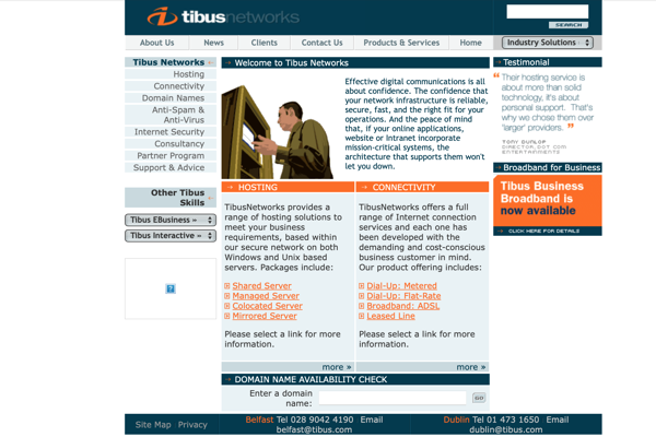 Tibus website 2004